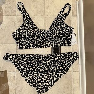swim suit time & true Size 3XL 24-26W leopard print color 2PC bikin